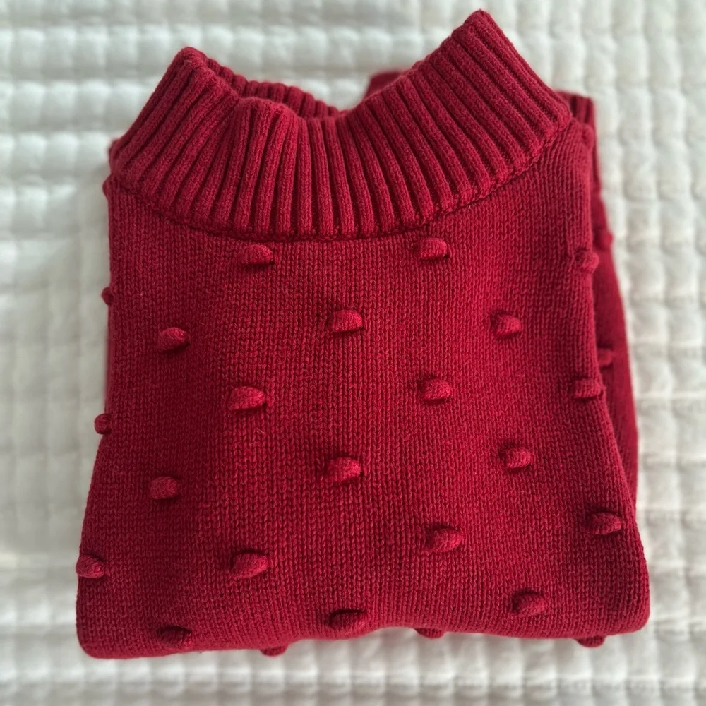 Girl’s Dark Red Carter’s mock neck sweater poncho